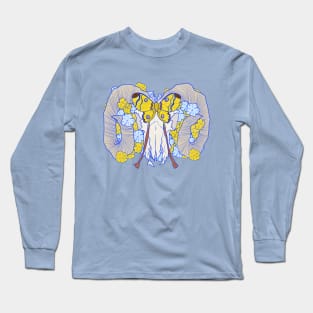 Ram Skull and Comet Moth Long Sleeve T-Shirt